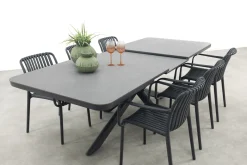Stripe/Montreal tuinsets - Met uitschuifbare tuintafel - 6 persoons