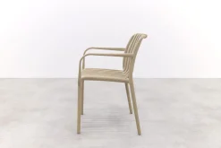 Stripe stapelbare tuinstoel - Taupe