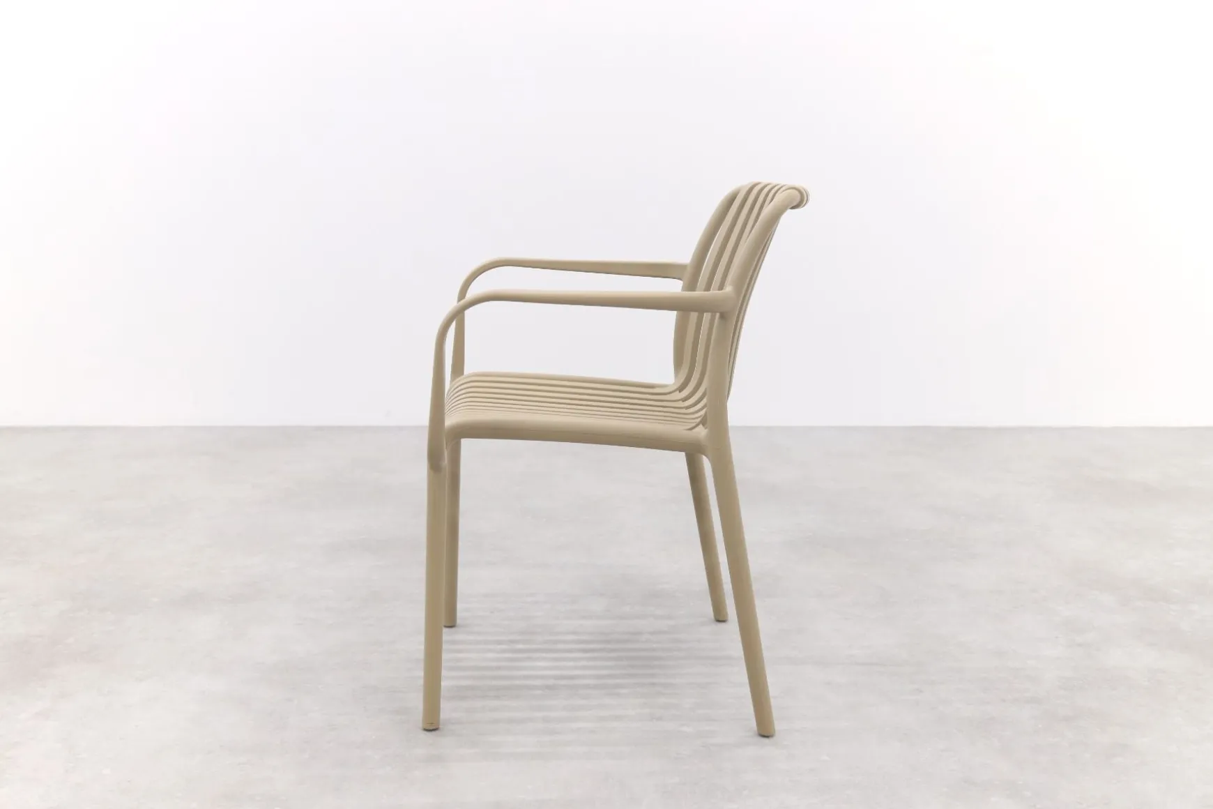 Stripe stapelbare tuinstoel - Taupe