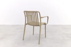 Stripe stapelbare tuinstoel - Taupe