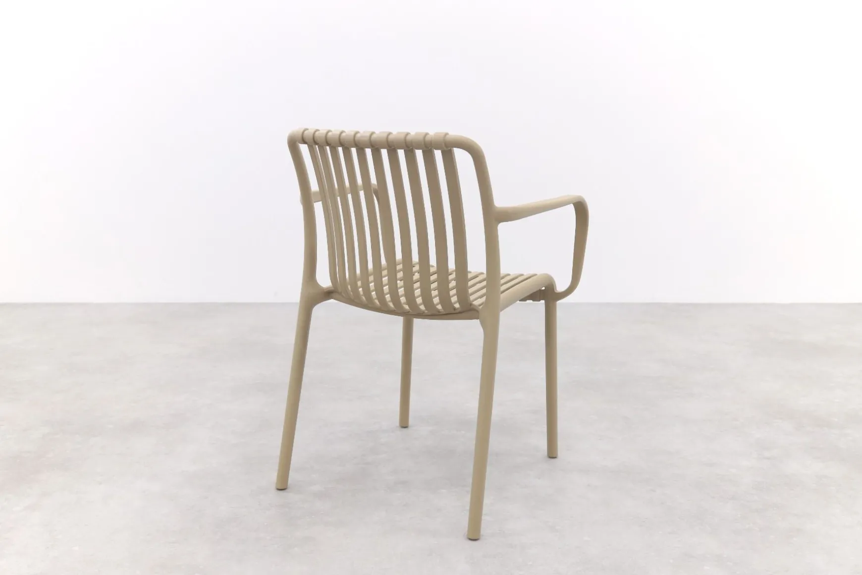 Stripe stapelbare tuinstoel - Taupe