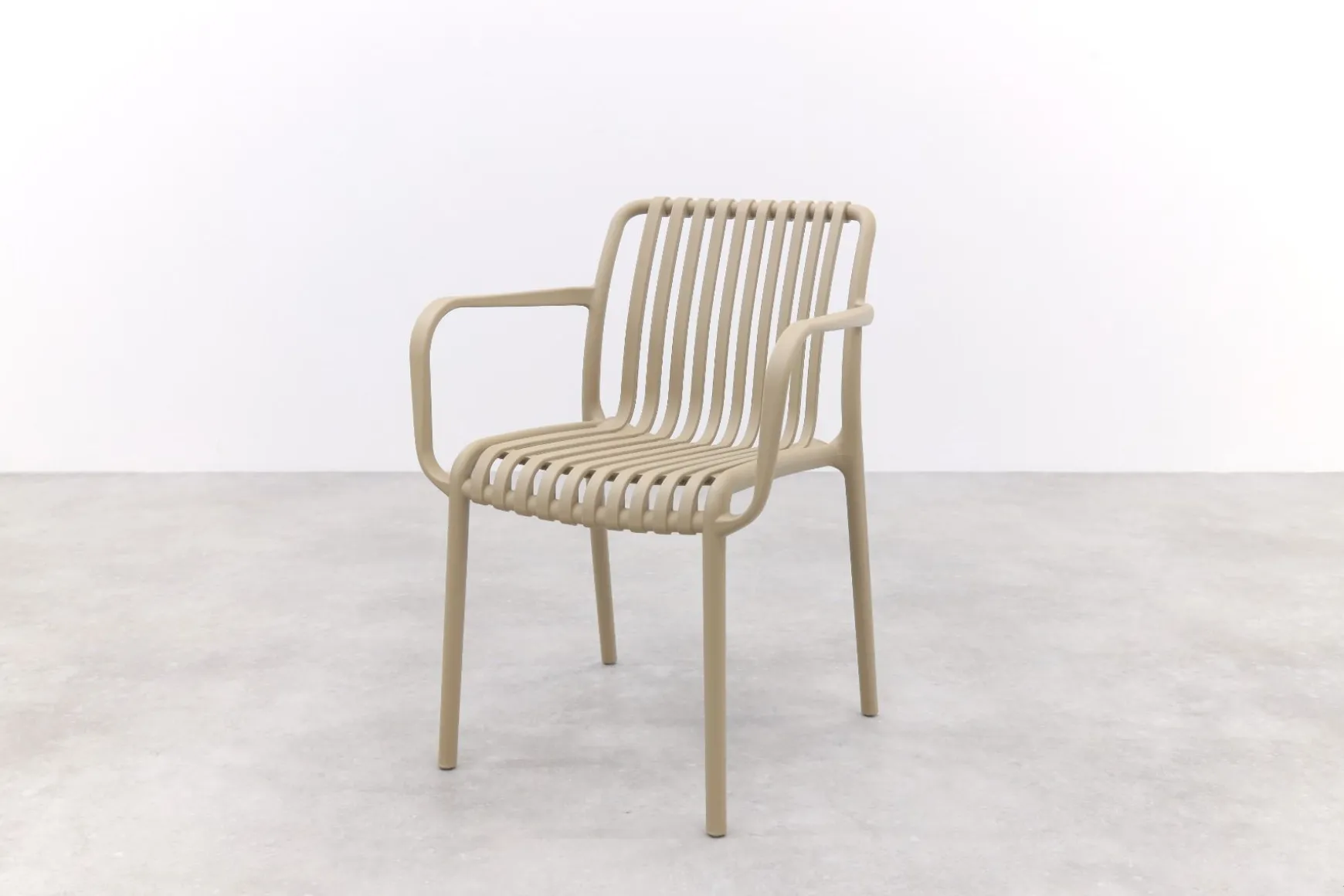 Stripe stapelbare tuinstoel - Taupe