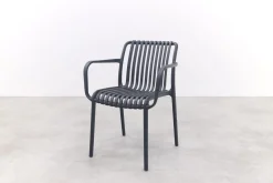 Stripe stapelbare tuinstoel - Antraciet