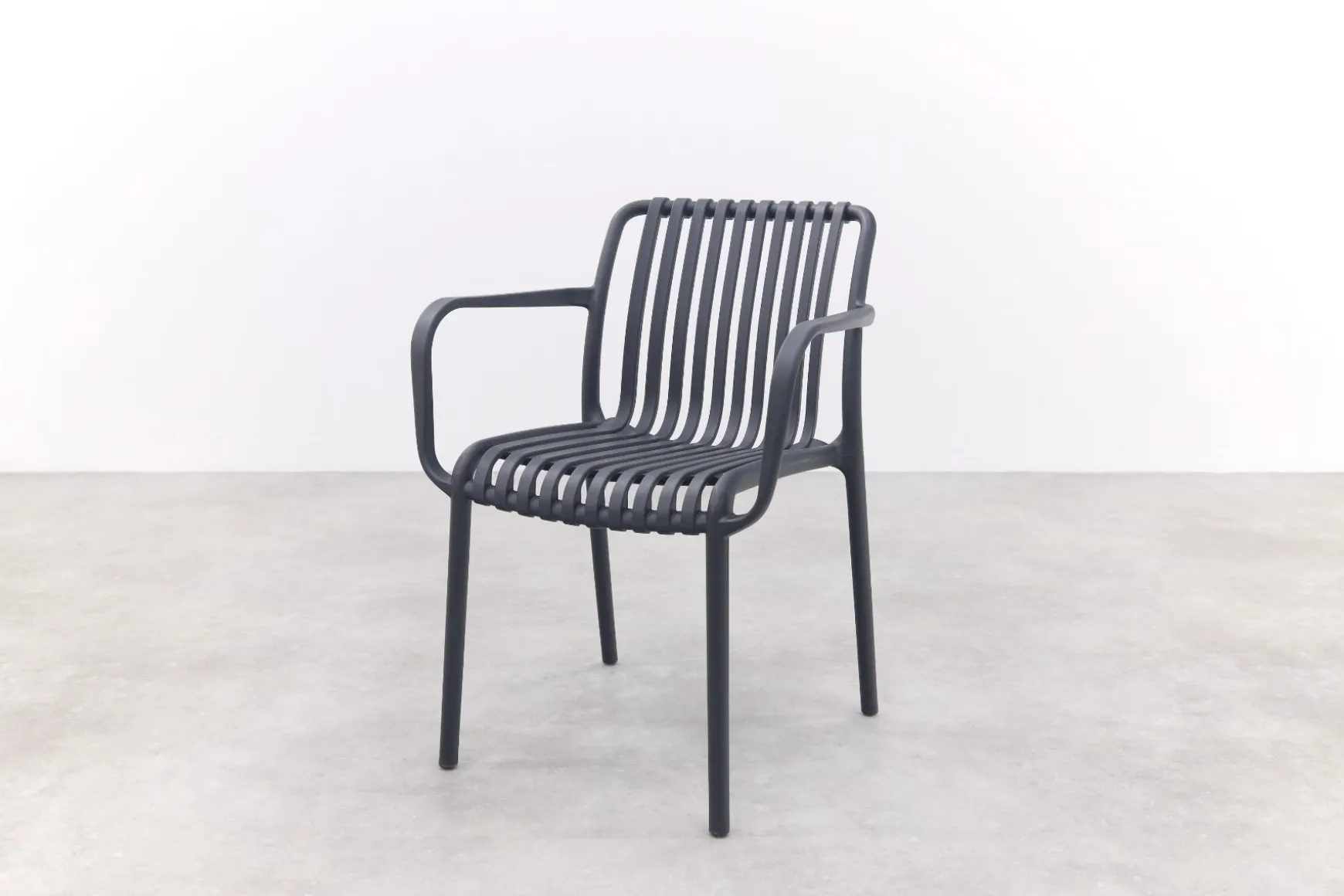 Stripe stapelbare tuinstoel - Antraciet