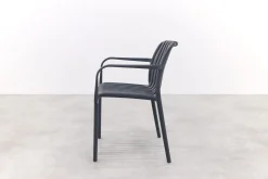 Stripe stapelbare tuinstoel - Antraciet