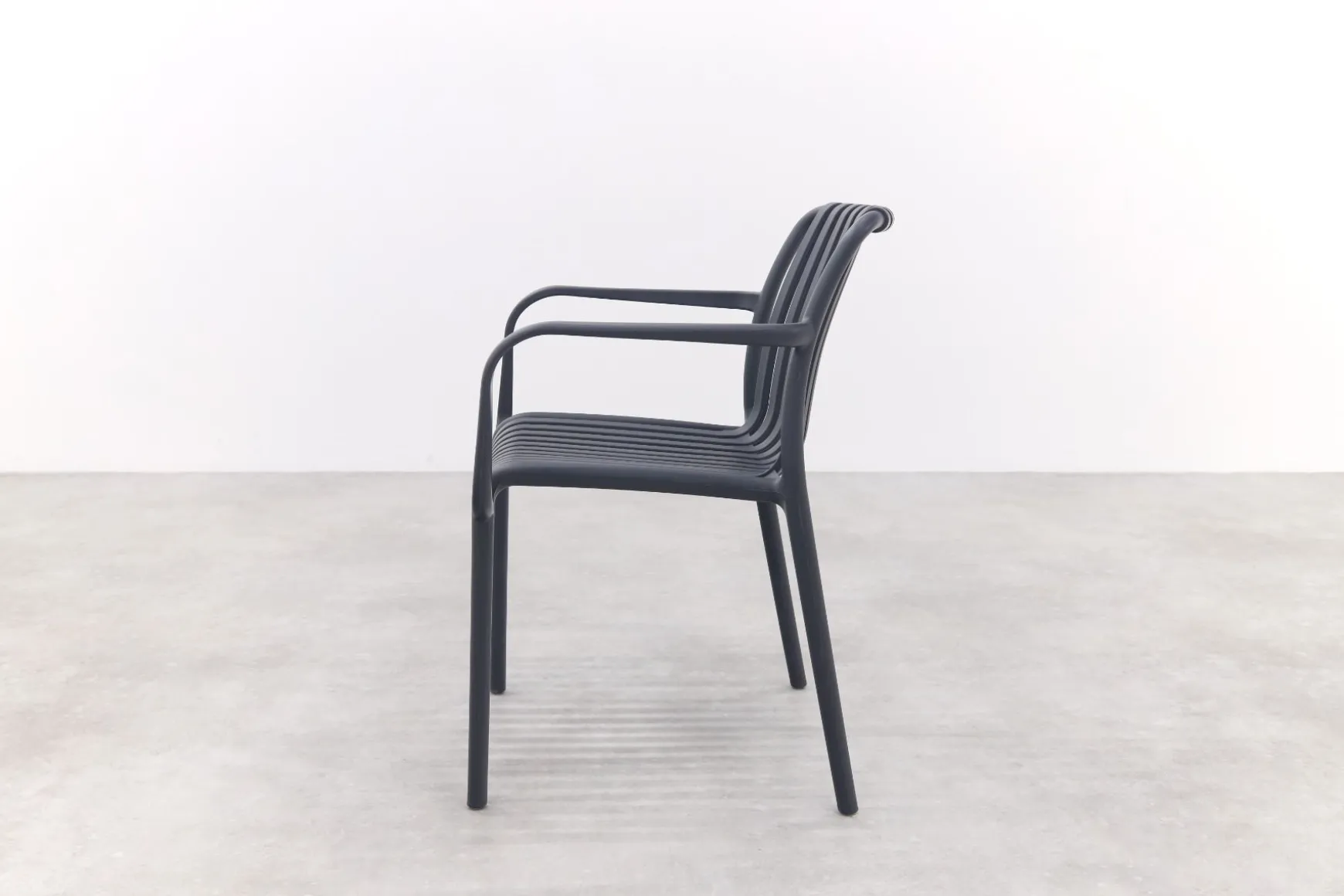 Stripe stapelbare tuinstoel - Antraciet