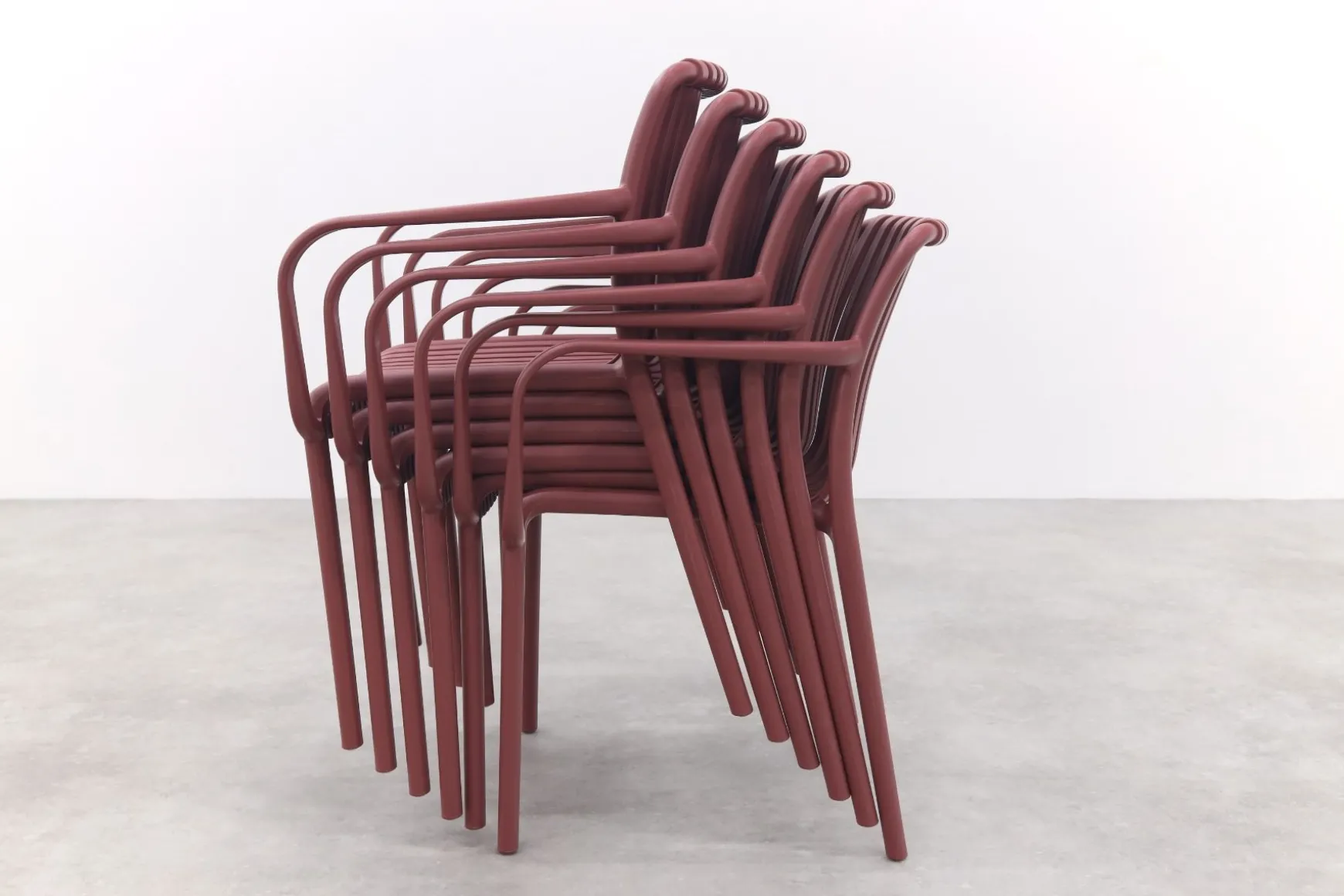 Stripe stapelbare tuinstoel - Maroon purple
