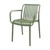 Stripe stapelbare tuinstoel - Mosgroen