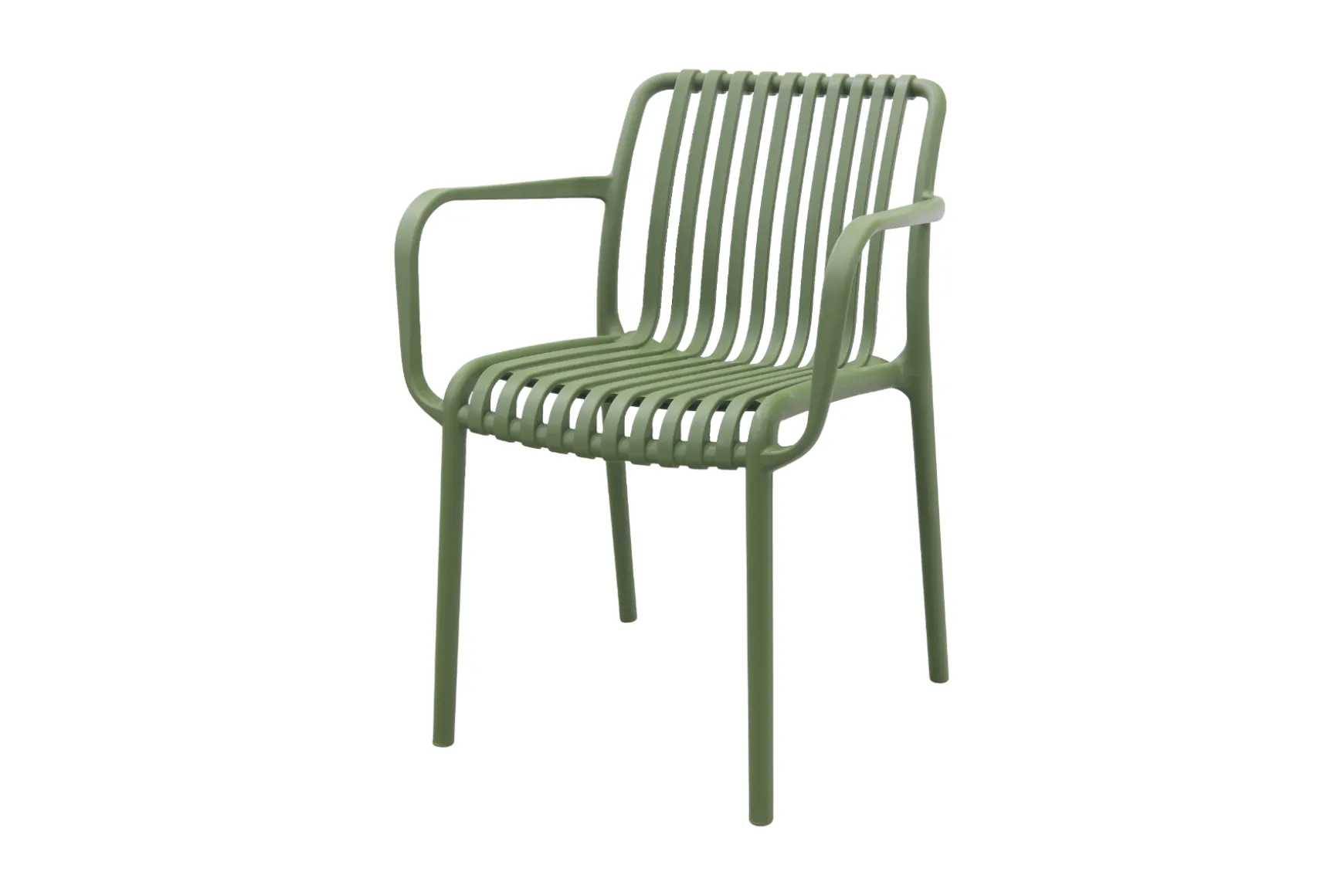 Stripe stapelbare tuinstoel - Mosgroen