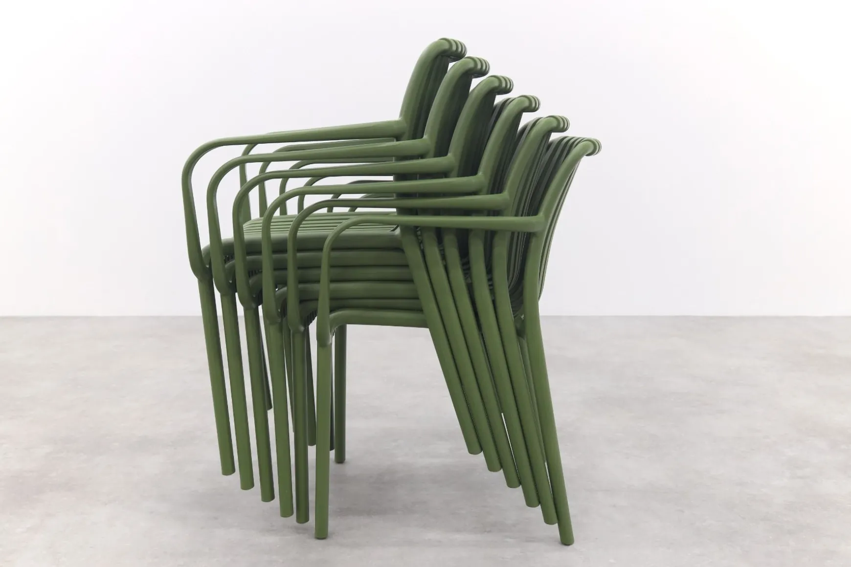 Stripe stapelbare tuinstoel - Mosgroen