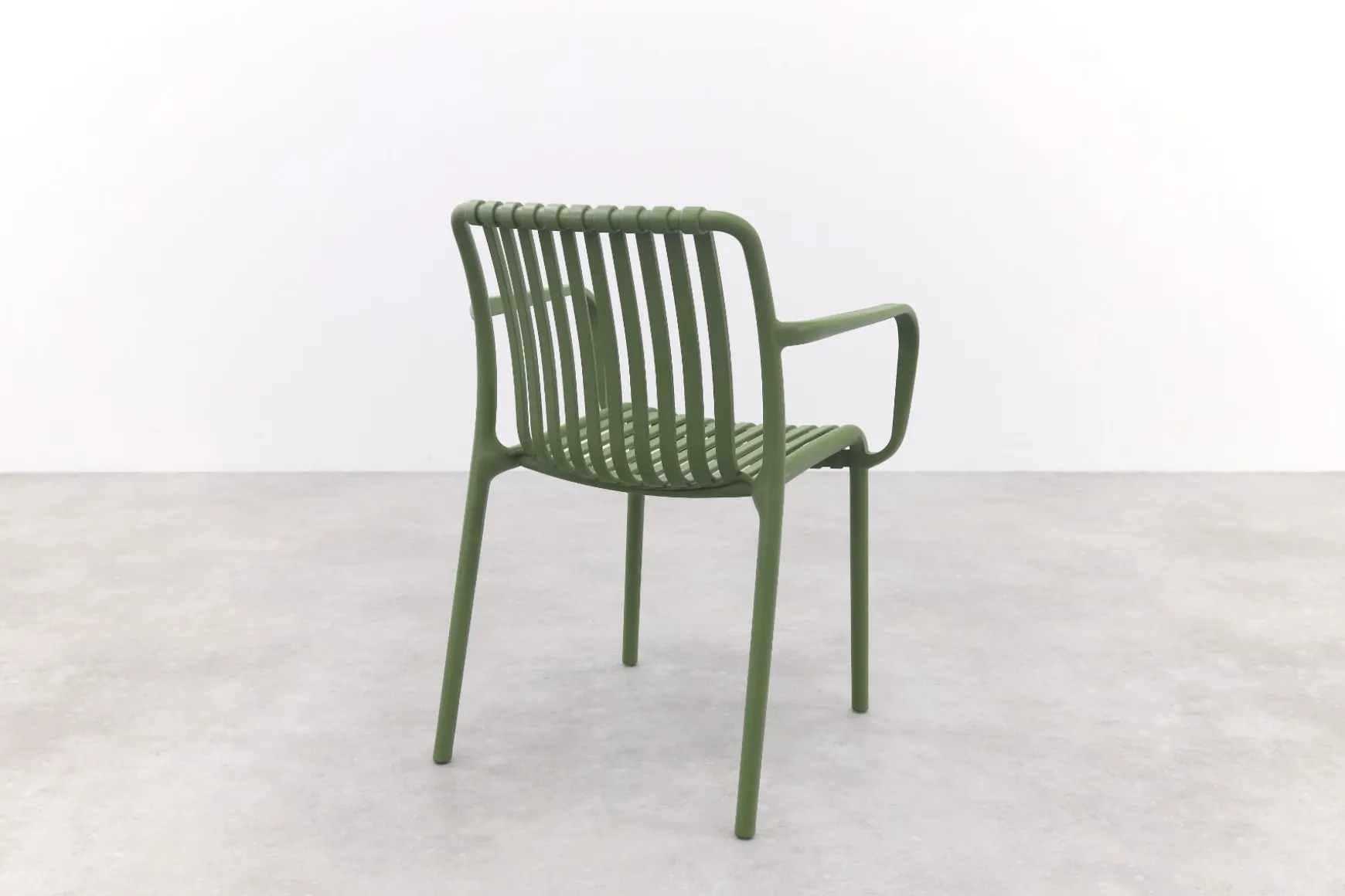 Stripe stapelbare tuinstoel - Mosgroen