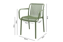 Stripe stapelbare tuinstoel - Mosgroen