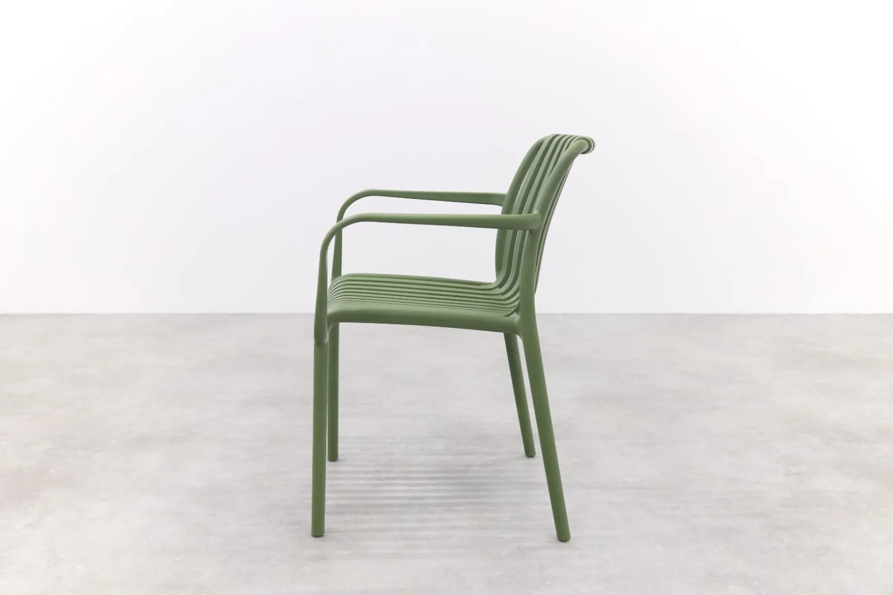 Stripe stapelbare tuinstoel - Mosgroen