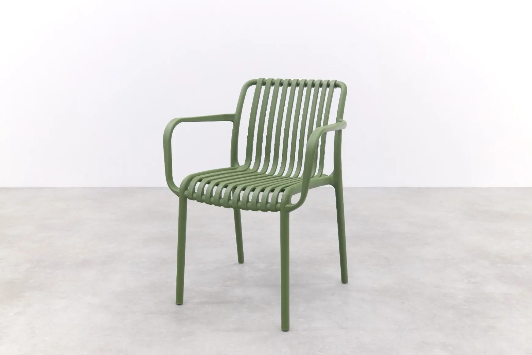 Stripe stapelbare tuinstoel - Mosgroen