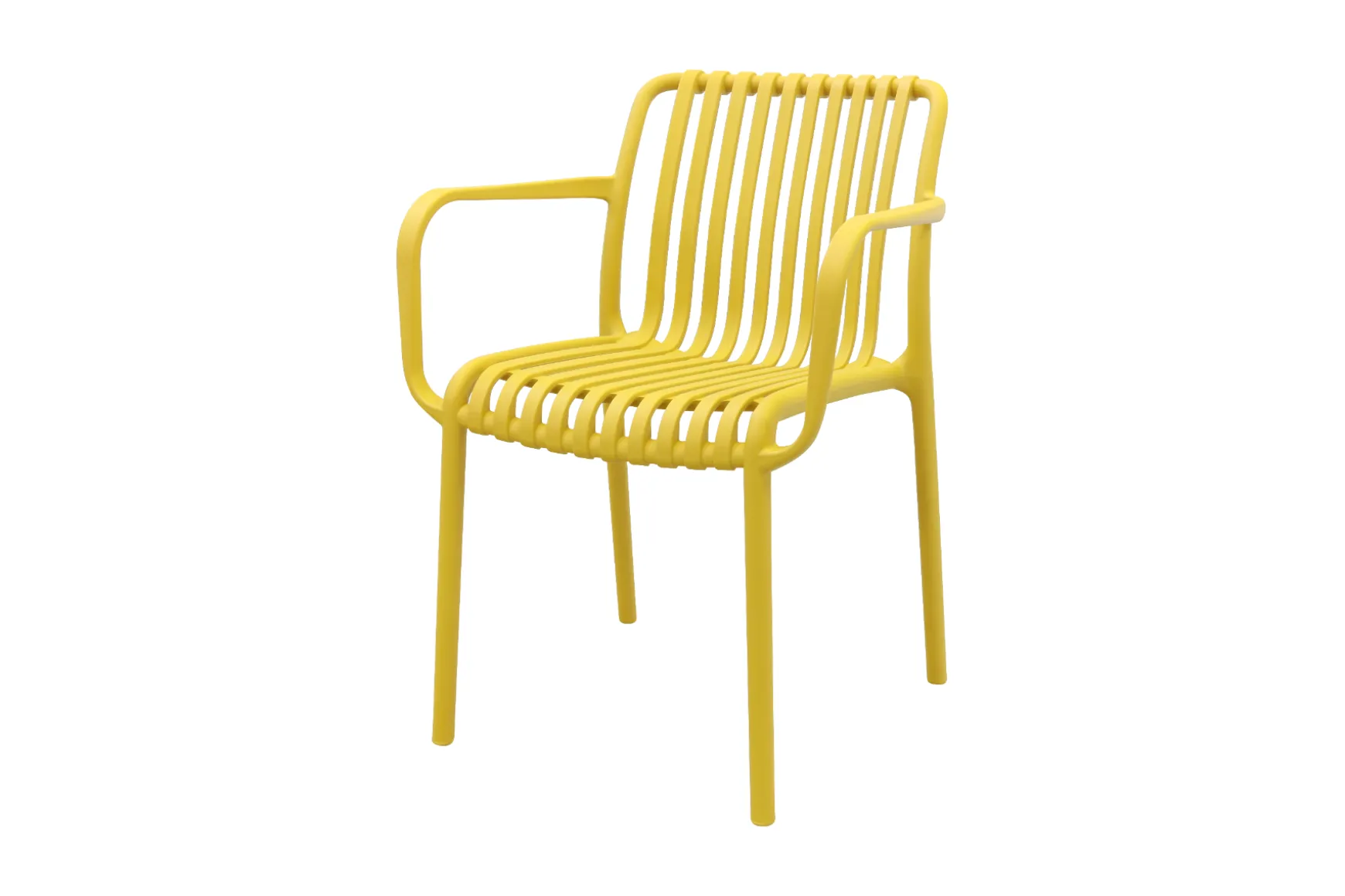 Stripe stapelbare tuinstoel - Mosterdgeel