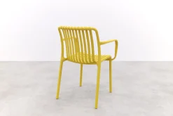 Stripe stapelbare tuinstoel - Mosterdgeel
