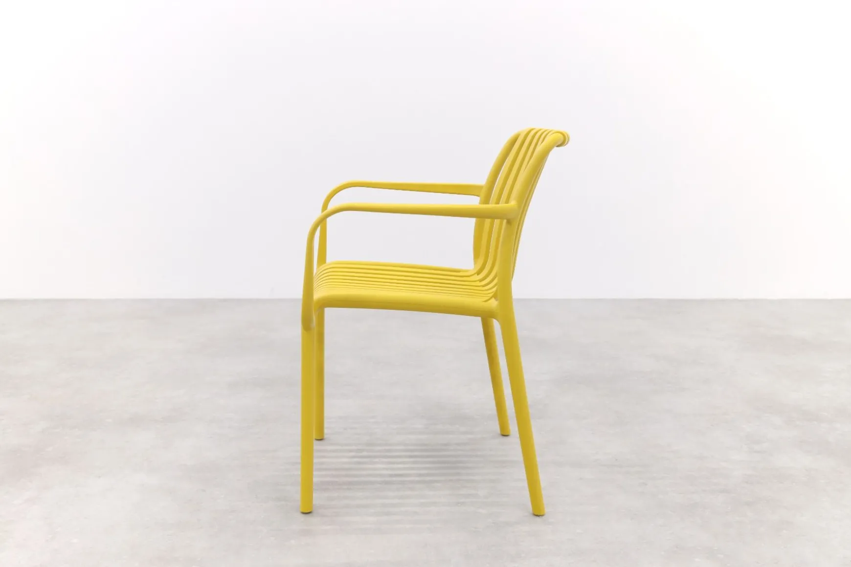Stripe stapelbare tuinstoel - Mosterdgeel