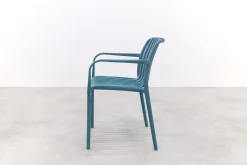 Stripe stapelbare tuinstoel - Ocean Blue