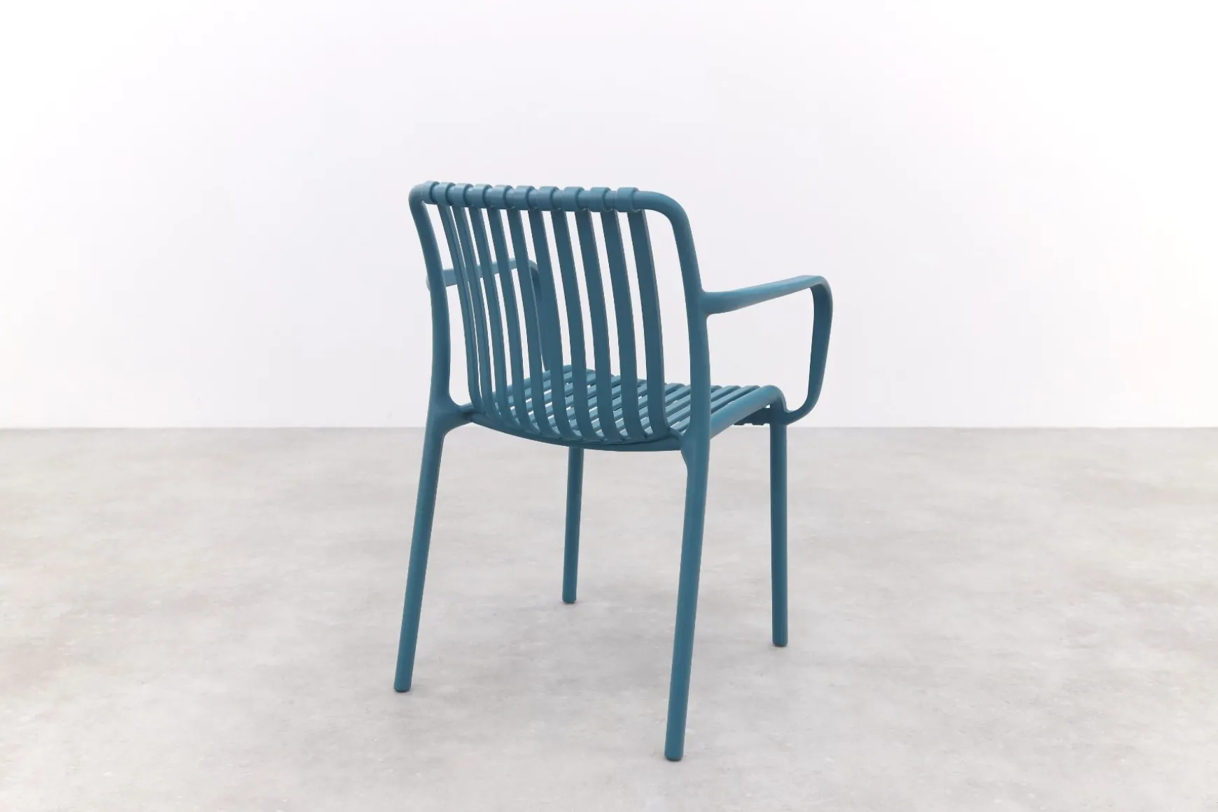 Stripe stapelbare tuinstoel - Ocean Blue