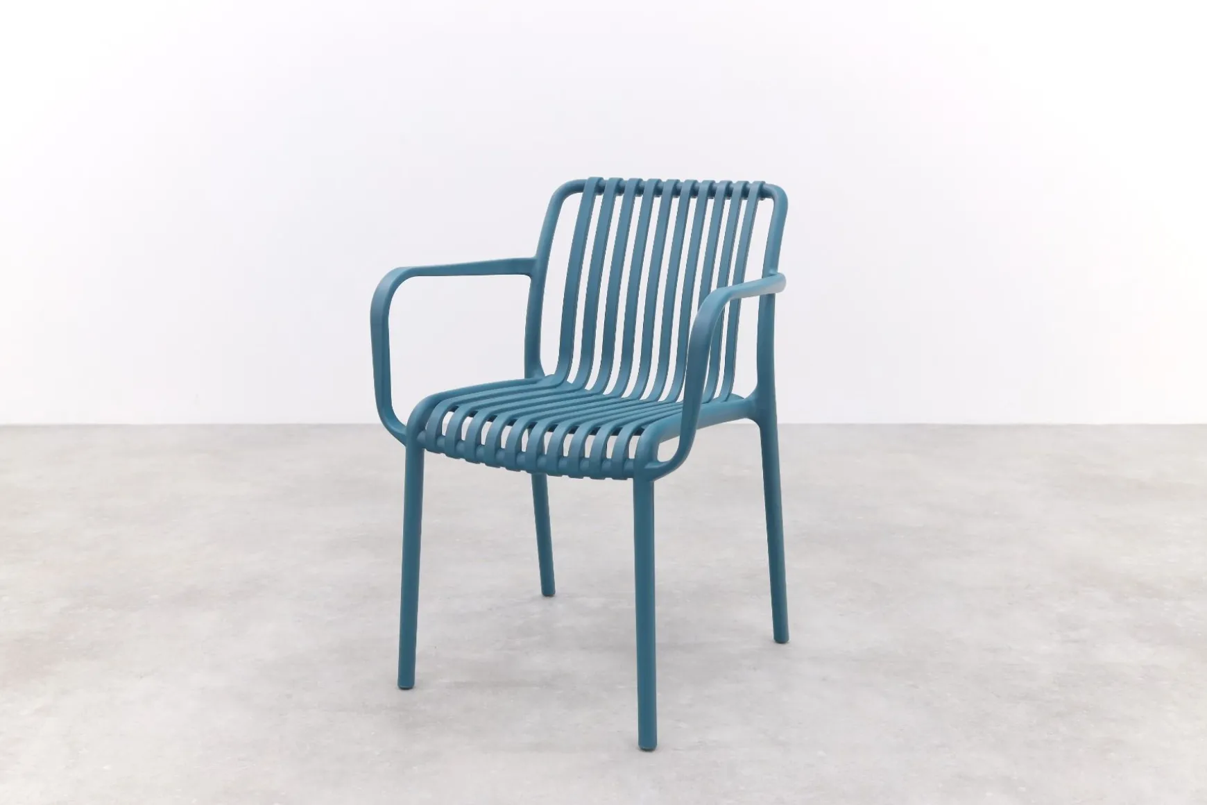 Stripe stapelbare tuinstoel - Ocean Blue