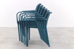Stripe stapelbare tuinstoel - Ocean Blue