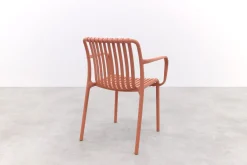 Stripe stapelbare tuinstoel - Terracotta