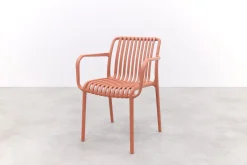 Stripe stapelbare tuinstoel - Terracotta