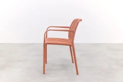 Stripe stapelbare tuinstoel - Terracotta