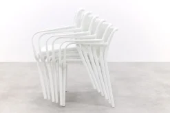 Stripe stapelbare tuinstoel - Wit