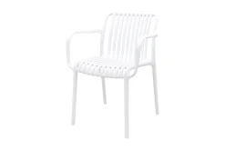 Stripe stapelbare tuinstoel - Wit