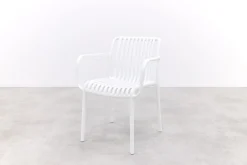 Stripe stapelbare tuinstoel - Wit
