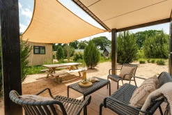 Stripe stoel-bank loungeset antraciet 4-delig
