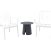 Stripe/Velora loungestoelen set (3-delig) - Wit/Royal grey