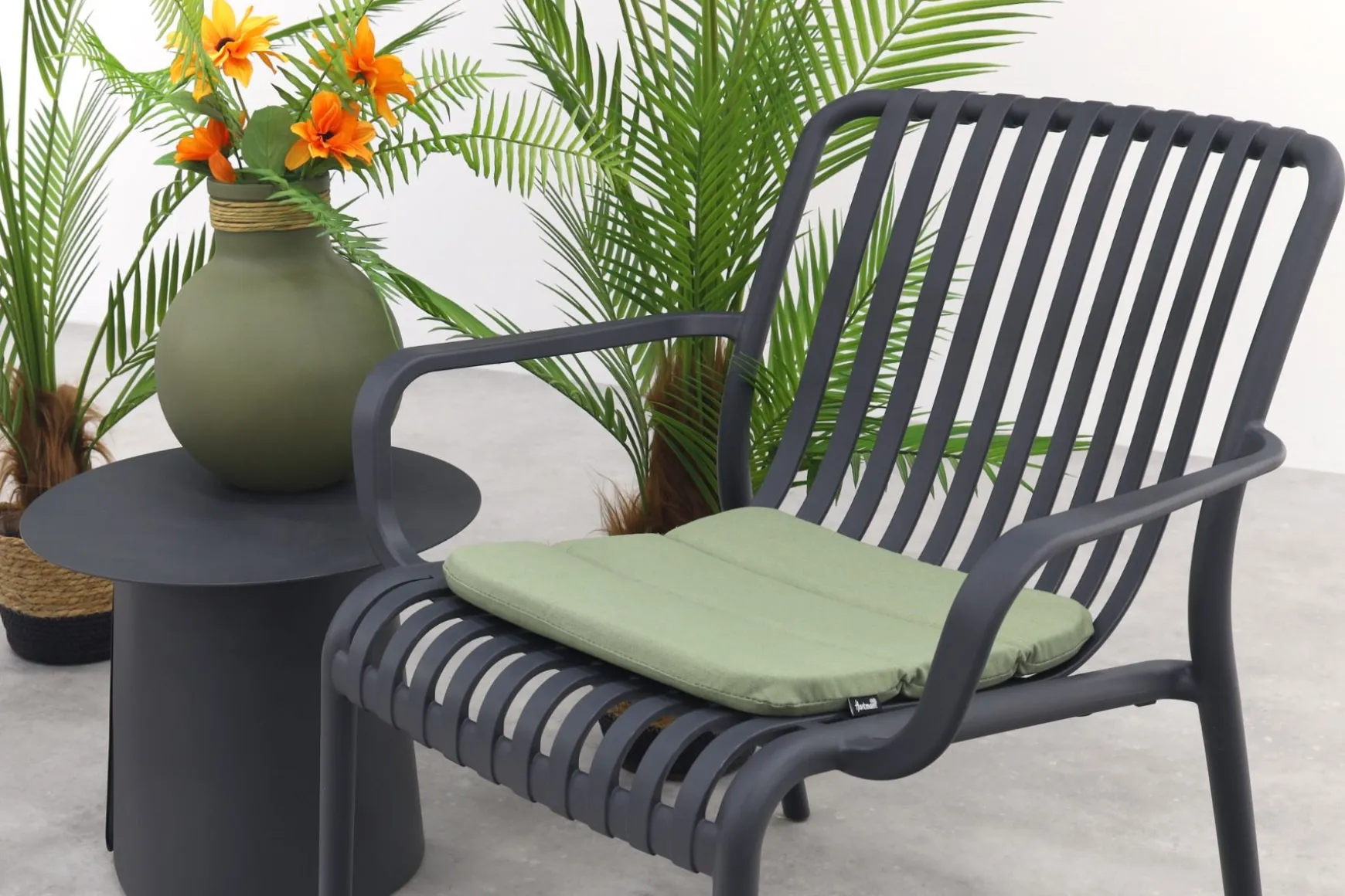 Stripe/Velora loungestoelen set (3-delig) - Antraciet/Royal Grey