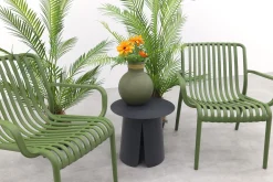 Stripe/Velora loungestoelen set (3-delig) - Mosgroen/Royal grey