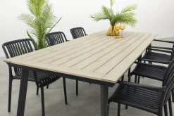 Stripe/Vigo 230 cm. stapelbare tuinset 7-delig