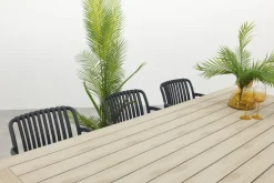Stripe/Vigo 230 cm. stapelbare tuinset 7-delig