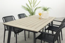 Stripe/Vigo 160x90 cm. stapelbare tuinset 5-delig