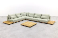 Suns Aspen loungeset - Soft green - Enkele loungetafel