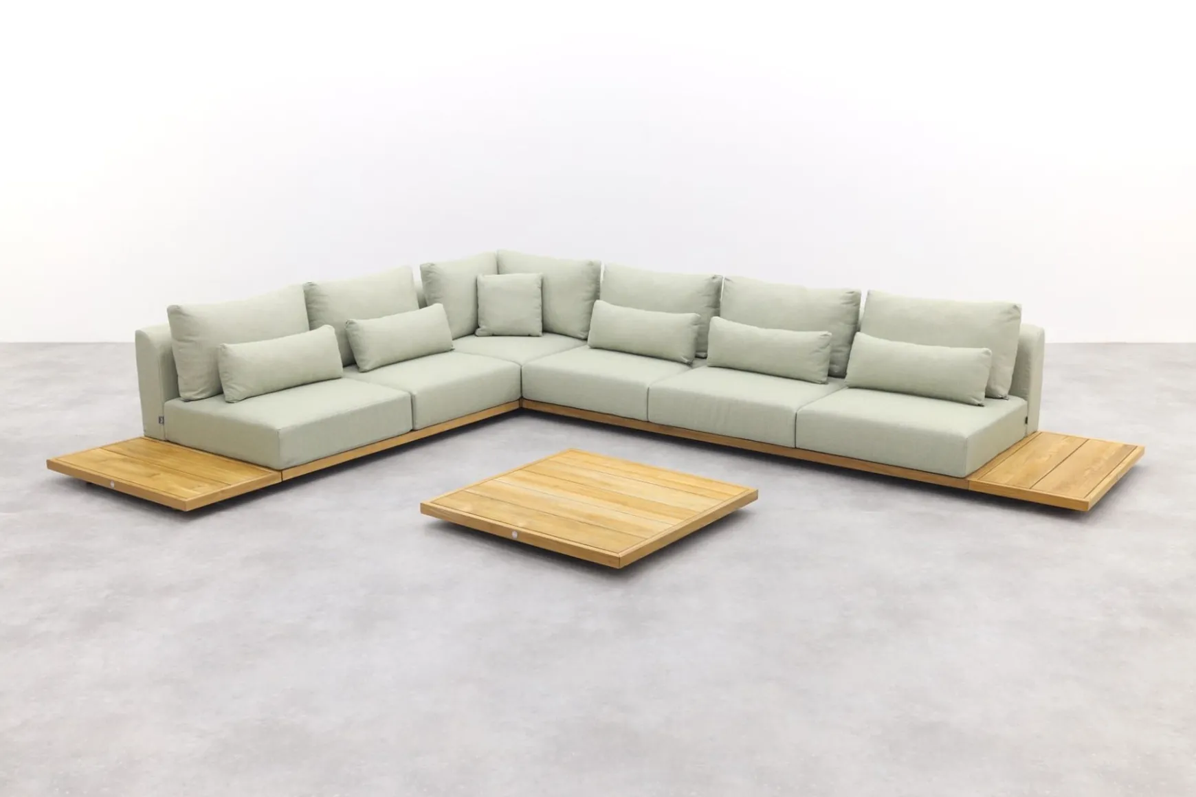 Suns Aspen loungeset - Soft green - Enkele loungetafel