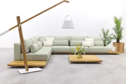 Suns Aspen loungeset - Soft green - Enkele loungetafel