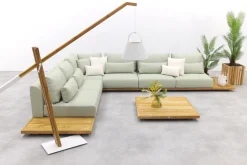 Suns Aspen loungeset - Soft green - Enkele loungetafel