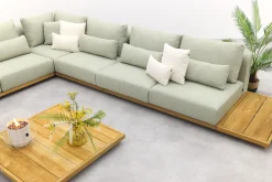 Suns Aspen loungeset - Soft green - Enkele loungetafel
