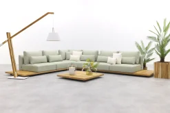 Suns Aspen loungeset - Soft green - Enkele loungetafel