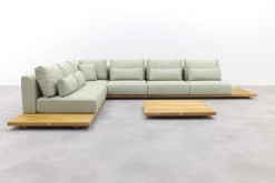 Suns Aspen loungeset - Soft green - Enkele loungetafel