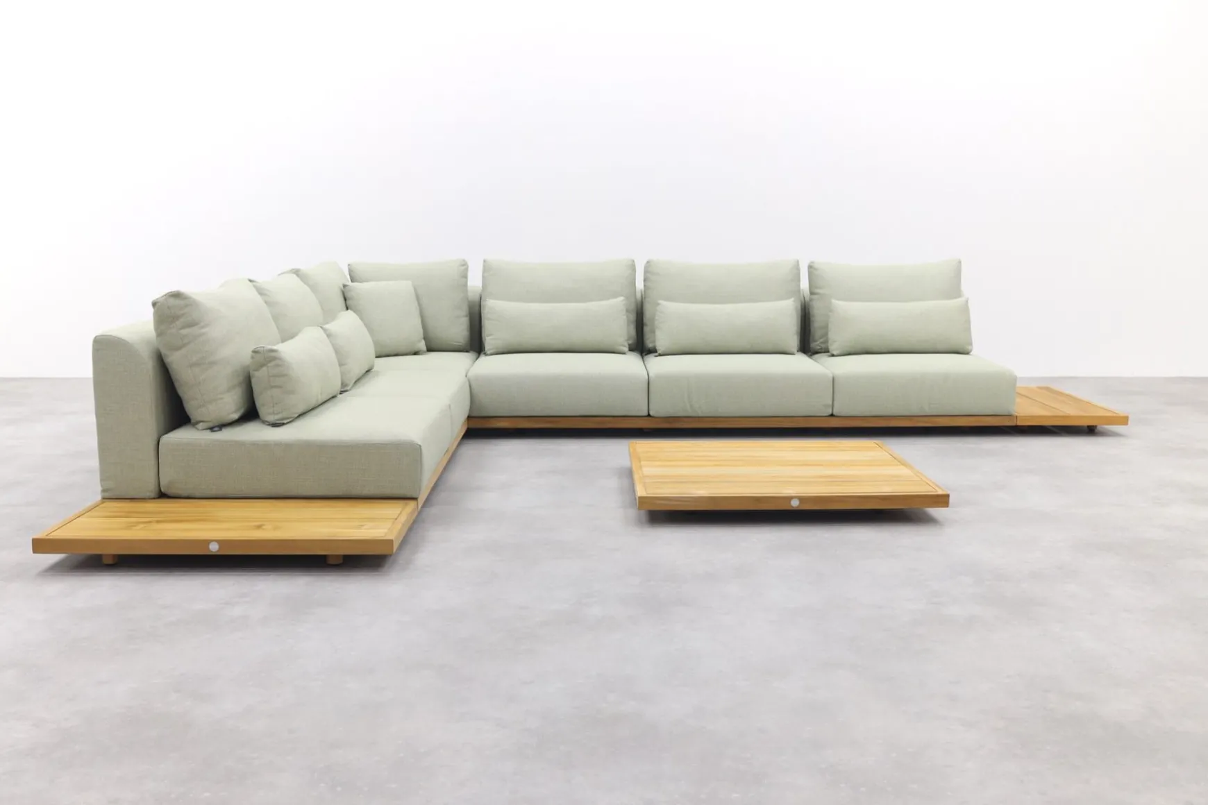 Suns Aspen loungeset - Soft green - Enkele loungetafel