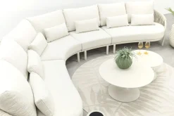 Suns Feroli/Nova organische hoekbank loungeset incl. middenelement - Camel Sand/Rope
