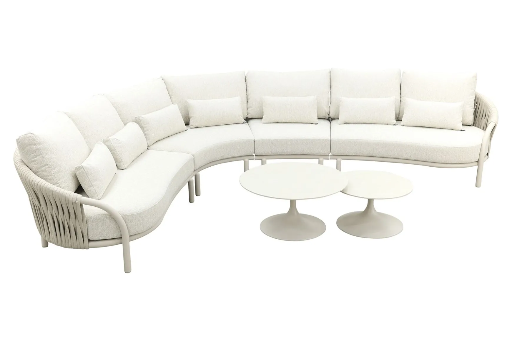 Suns Feroli/Nova organische hoekbank loungeset incl. middenelement - Camel Sand/Rope