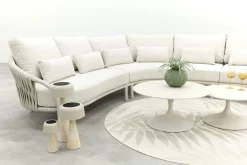Suns Feroli/Nova organische hoekbank loungeset incl. middenelement - Camel Sand/Rope