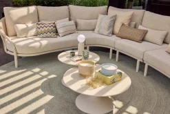 Suns Feroli/Nova organische hoekbank loungeset - Camel Sand/Rope